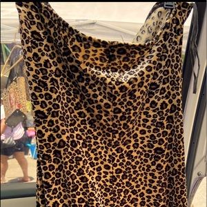 Rhapsody-Leopard Soft Tube-Type Dress W/Side Slits